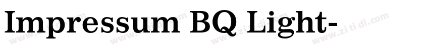 Impressum BQ Light字体转换
